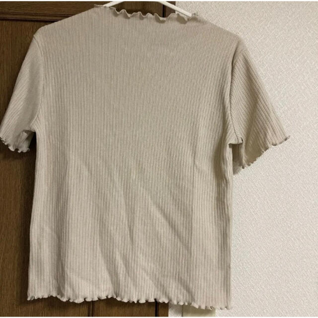 GU(ジーユー)のGU リブメローコンパクトT 半袖 XL レディースのトップス(Tシャツ(半袖/袖なし))の商品写真