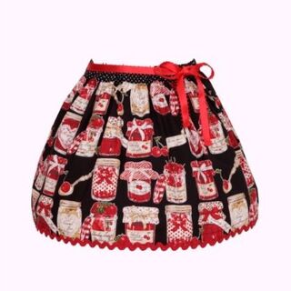 シャーリーテンプル(Shirley Temple)の新品　ジャム瓶スカート（ブラック×赤 110 cm）未使用タグ付き(スカート)