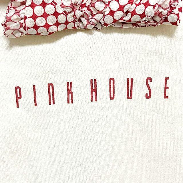 PINK HOUSE(ピンクハウス)のピンクハウス PINK HOUSE ドット リボン カットソー Tシャツ 半袖 レディースのトップス(カットソー(半袖/袖なし))の商品写真