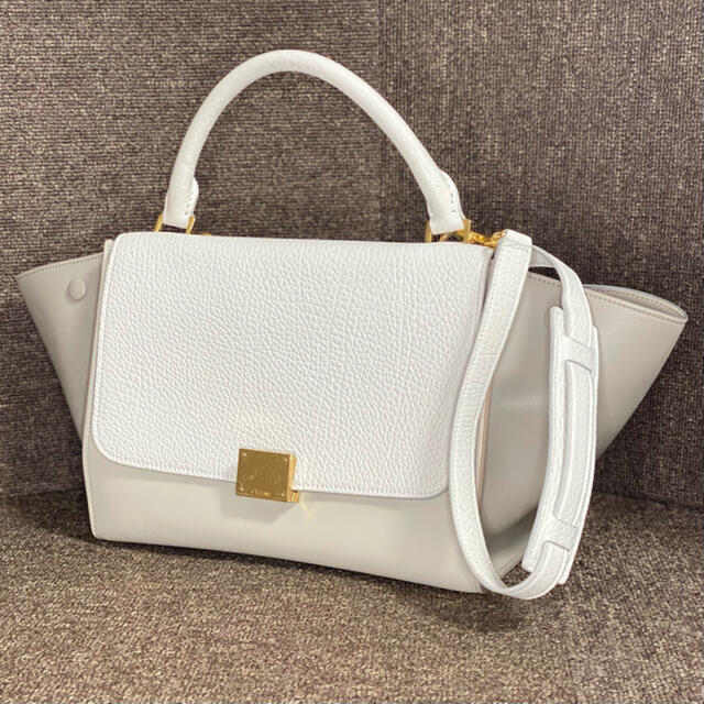 レディースCELINE トラペーズ スモール ハンドバッグ レザー 2WAY