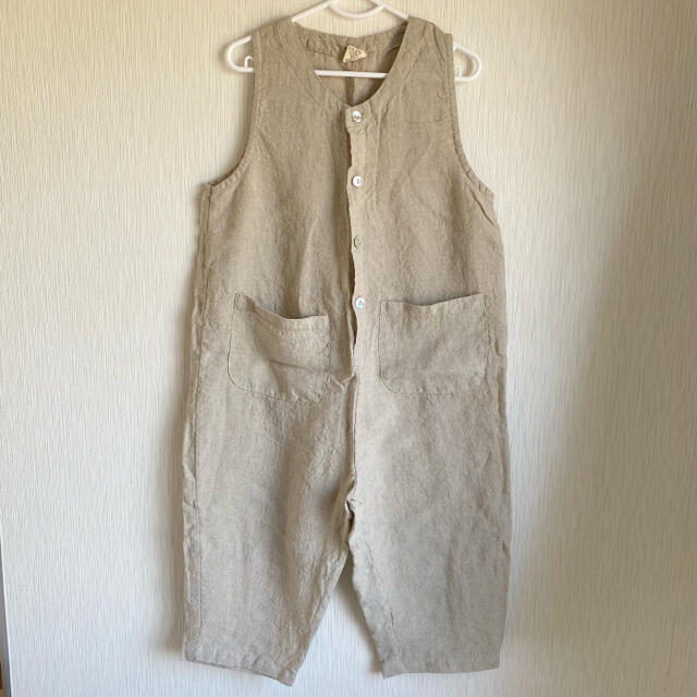 こども ビームス(コドモビームス)の韓国子供服✳︎linen jump suits 115！！半額以下！！ キッズ/ベビー/マタニティのキッズ服女の子用(90cm~)(ワンピース)の商品写真