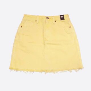 アバクロンビーアンドフィッチ(Abercrombie&Fitch)の★新品★アバクロンビー&フィッチ★後染めデニムスカート (Yellow/26)(ミニスカート)