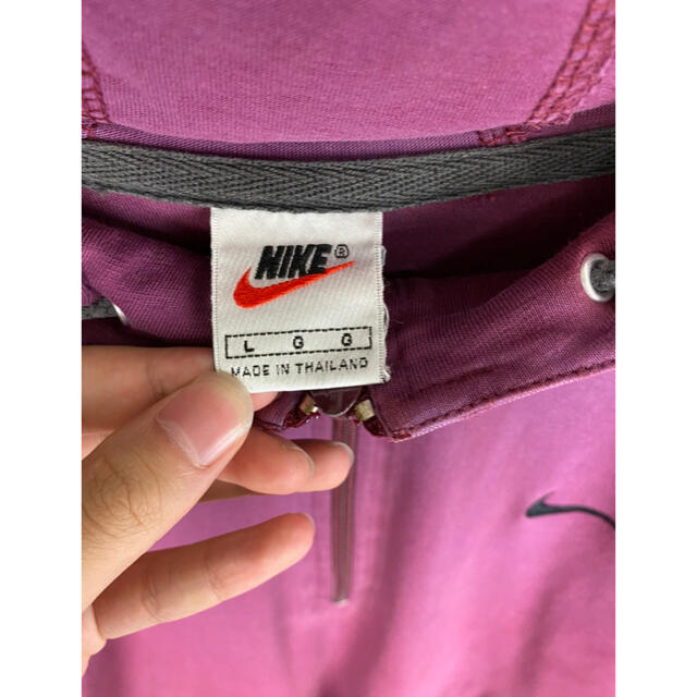 NIKE】90s 銀タグ ハーフジップ パーカー 紫 パープル ゆるだぼ