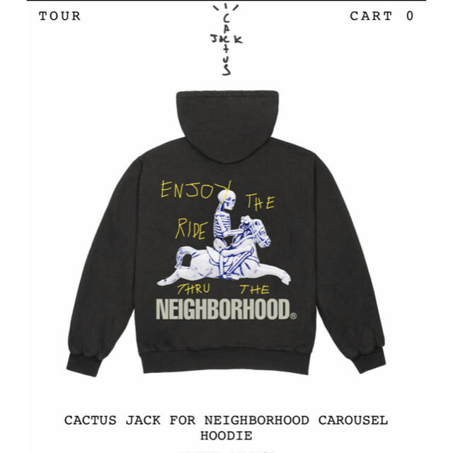 US L Travis Cactus Jack Neighborhood パーカパーカー