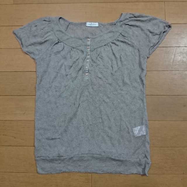［4032］ブラウス グレー レディースのトップス(シャツ/ブラウス(半袖/袖なし))の商品写真