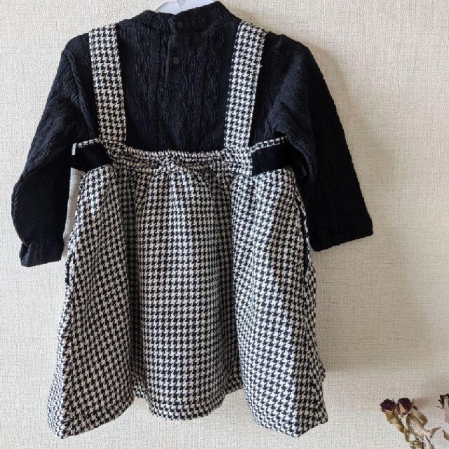 petit main(プティマイン)の【新品】プティマイン 80 チェックワンピース キッズ/ベビー/マタニティのベビー服(~85cm)(ワンピース)の商品写真