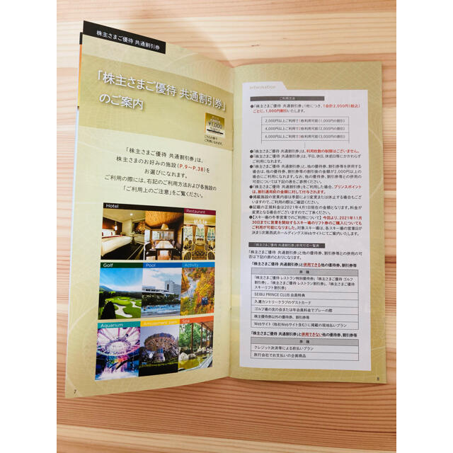 【新品/未使用】西武ホールディングス　乗車証　優待冊子 チケットの優待券/割引券(その他)の商品写真