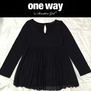 ワンウェイ(one*way)の１回着☆one wayプリーツチュニックアンクルージュロジータエブリンINGNI(チュニック)