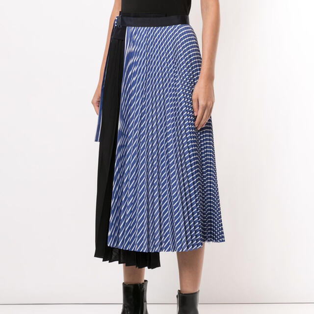 メール便送料無料05 【美品】sacai pleated wrap skirt プリーツ