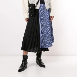 sacai プリーツスカート(ロングスカート)