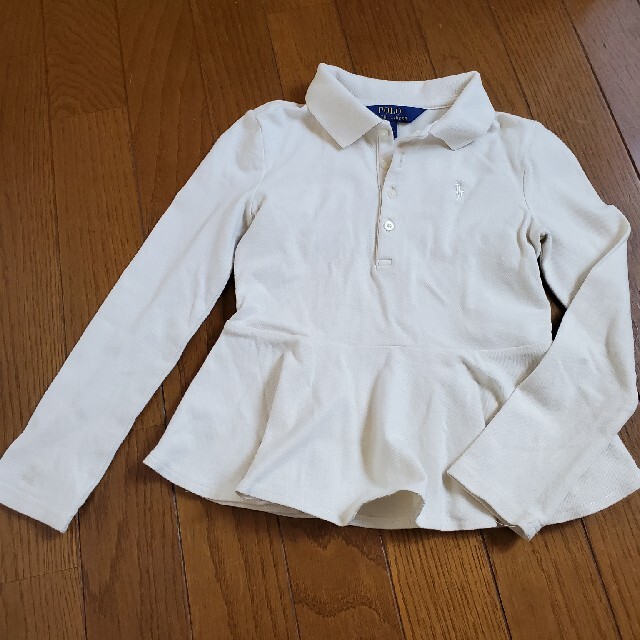 POLO RALPH LAUREN(ポロラルフローレン)の◇タンザナイト様専用◇Ralph Lauren　女の子長袖ぺプラムポロ6才 キッズ/ベビー/マタニティのキッズ服女の子用(90cm~)(ブラウス)の商品写真