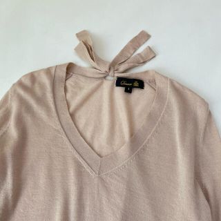 Drawer - ドゥロワー バックリボンニット カシミヤシルク 秋服