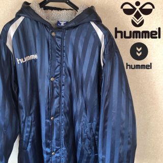 ヒュンメル(hummel)のHUMMEL hummel ヒュンメル ベンチコート ネイビー×ホワイト(ナイロンジャケット)