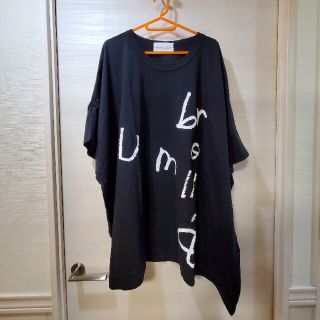 アンティカ(antiqua)の【アンティカ】ビッグシルエット ビッグTシャツ ブラック(Tシャツ(半袖/袖なし))