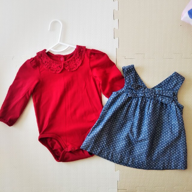 babyGAP(ベビーギャップ)のチュニック ロンパース セット キッズ/ベビー/マタニティのベビー服(~85cm)(ワンピース)の商品写真