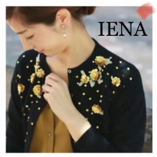 イエナ(IENA)のIENA スパンコール刺繍カーディガン(カーディガン)