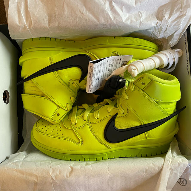 NIKE DUNK HI AMBUSH Flash Lime 24.5cm