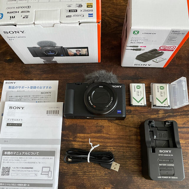 〖極美品〗SONY VLOGCAM ZV-1 バッテリーチャージャー付き