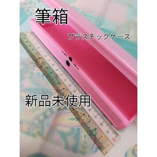 新品未使用　プラスチックペンケース　新品ボールペン付き❀(ペンケース/筆箱)