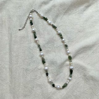 ビューティアンドユースユナイテッドアローズ(BEAUTY&YOUTH UNITED ARROWS)のoriginal beads necklace17 天然石 淡水パール(ネックレス)