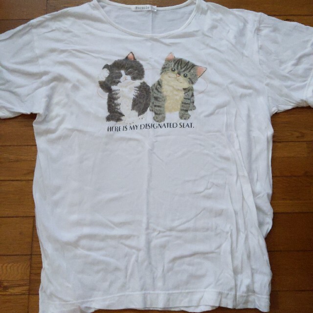 3L  猫 T シャツ レディースのトップス(Tシャツ(半袖/袖なし))の商品写真