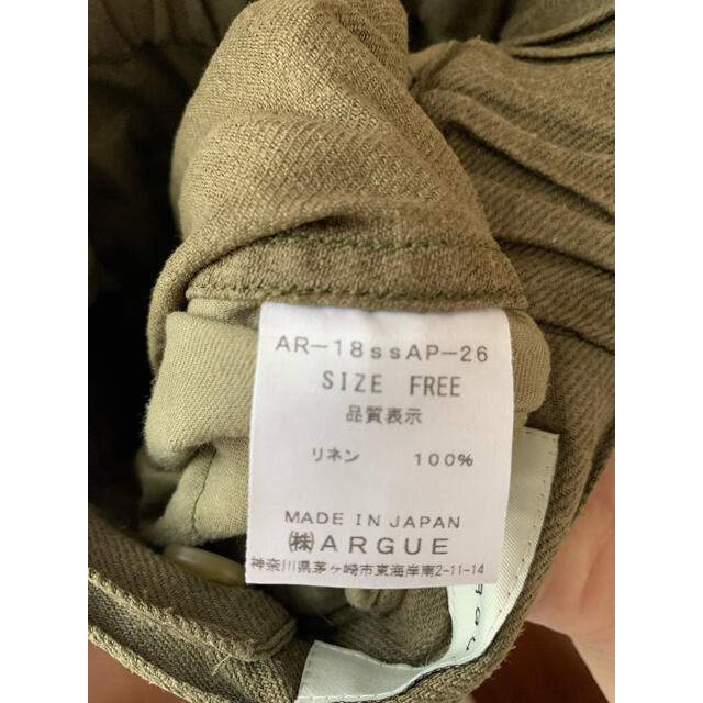 argue リネンチノモブパンツの通販 by meg shop｜ラクマ