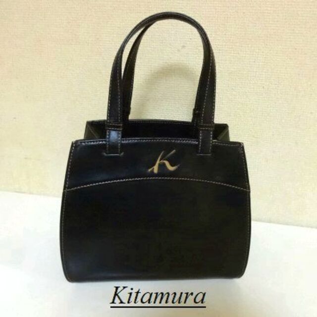 Kitamuraキタムラ♡レザーKロゴ施ハンドバッグ