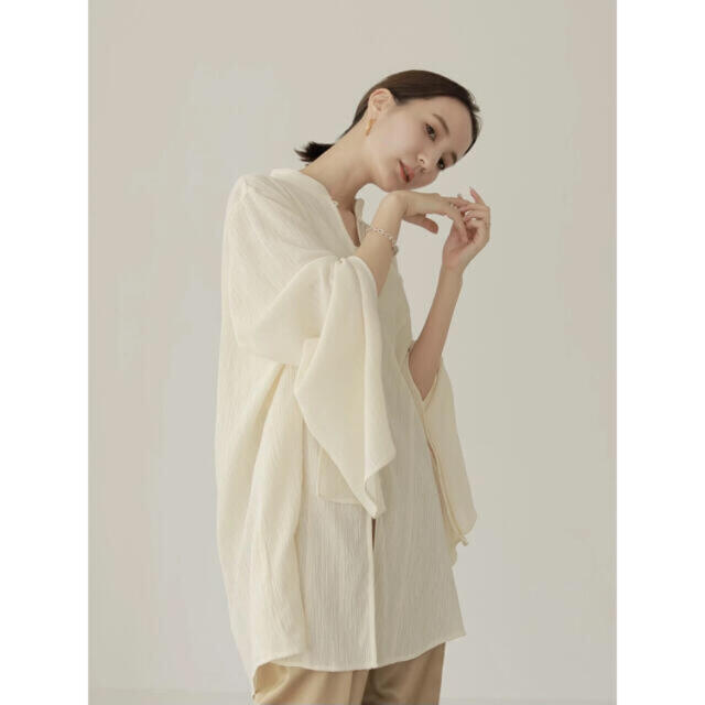 【新品未使用】louren big crepe cardigan