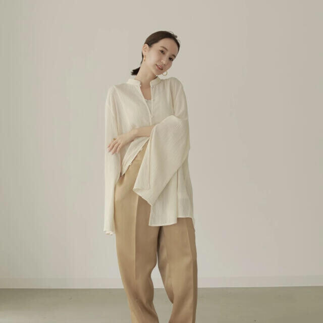 louren big crepe cardigan