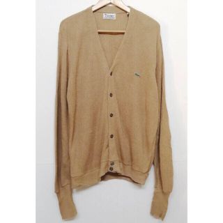 ラコステ(LACOSTE)の70s M IZOD 大きめ LACOSTE ラコステ カーディガン ベージュ(カーディガン)