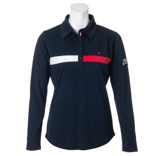 トミーヒルフィガー(TOMMY HILFIGER)のトミーフィルフィガー長袖ポロシャツゴルフレディースsize M(ウエア)