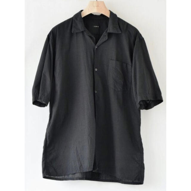 26400円COMOLI  ベタシャン オープンカラーシャツ(BLACK) 21ss