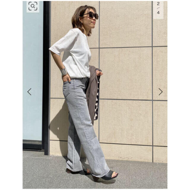 L'Appartement DEUXIEME CLASSE(アパルトモンドゥーズィエムクラス)の美品 L'Appartement Grey DENIM 27 レディースのパンツ(デニム/ジーンズ)の商品写真