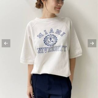 アパルトモンドゥーズィエムクラス(L'Appartement DEUXIEME CLASSE)のREMI RELIEF   Print 1/2 Sleeve Sweat(トレーナー/スウェット)