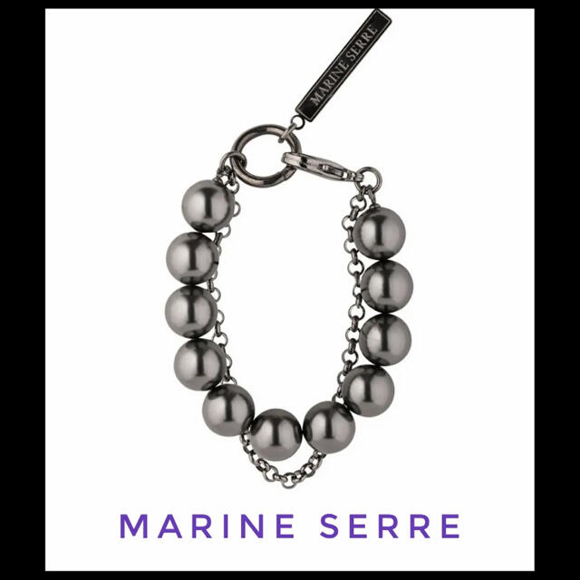 MARINE SERRE ハイブリッドビーズブレスレット