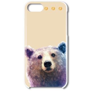 472_ハニークマ　スマホケース ハード 白地 ほぼ全機種対(モバイルケース/カバー)