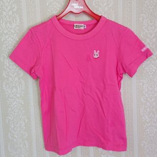 ミキハウス(mikihouse)のミキハウス（HOT.B）♥ワンポイントカットソー♥濃ピンク♥120cm(Tシャツ/カットソー)