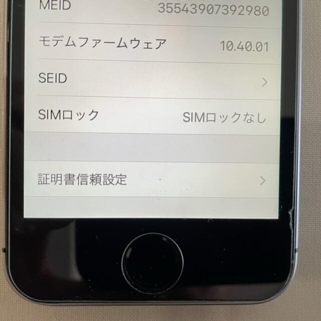iPhone SE Space Gray 64 GB SIMフリー 3
