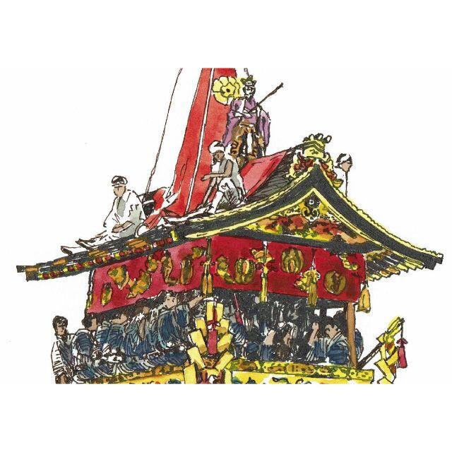 FK-002京都 祇園祭り限定版画サイン額装作家マック安中 エンタメ/ホビーの美術品/アンティーク(版画)の商品写真