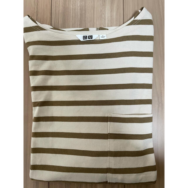 UNIQLO(ユニクロ)のUNIQLO U  ボーダーボートネックT ユニクロユー　ボーダーT メンズのトップス(Tシャツ/カットソー(半袖/袖なし))の商品写真