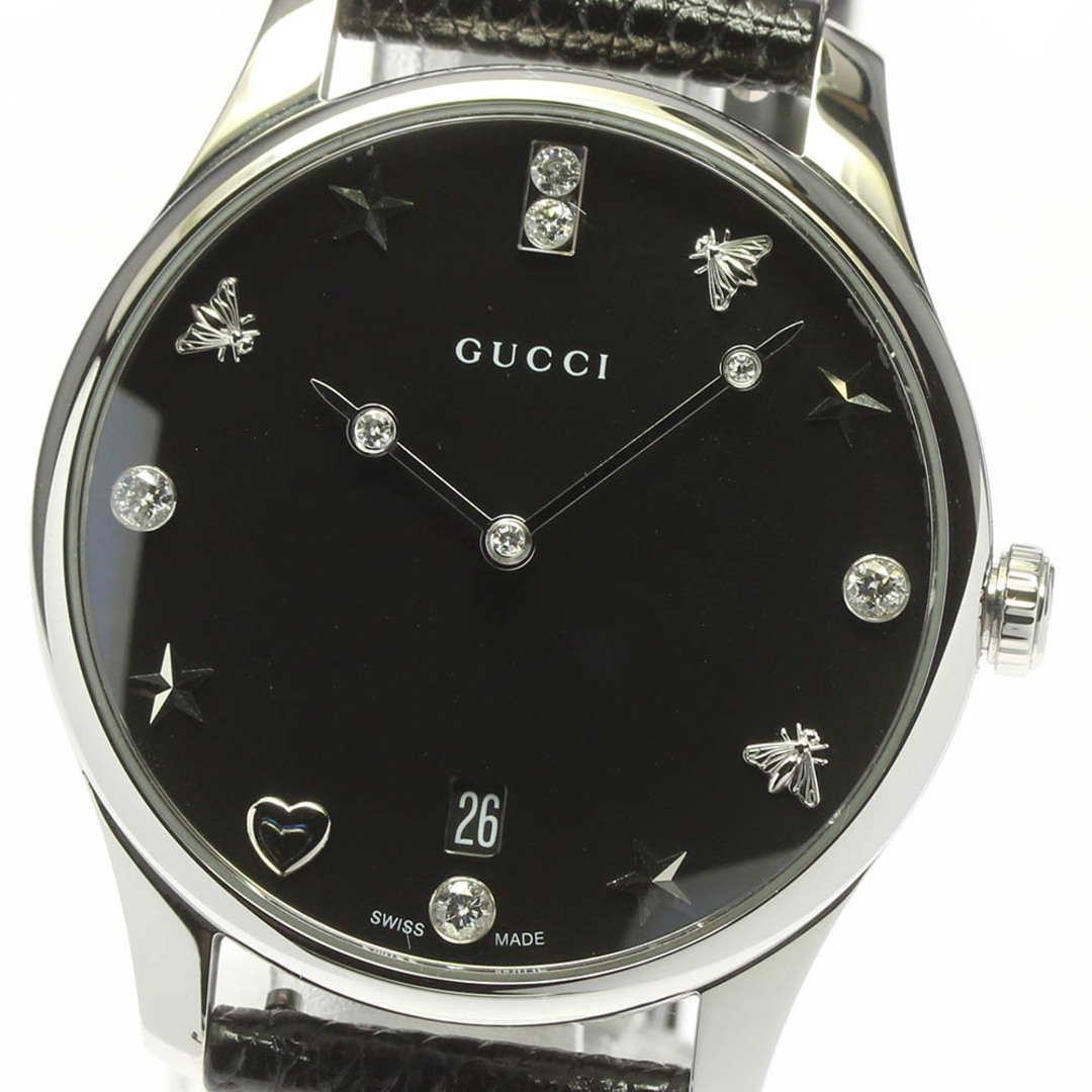 激安 ビジネス ☆極美品☆箱・保証書付き【GUCCI】グッチ Gタイムレス