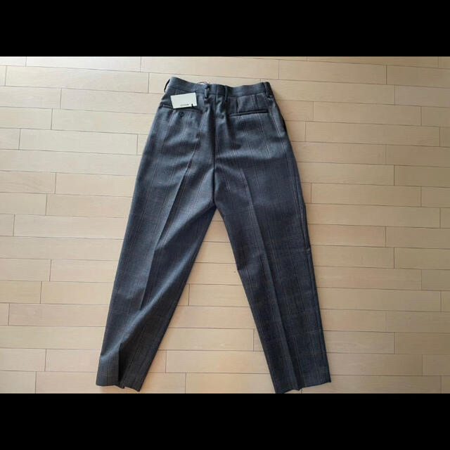 AW BLUEFACED WOOL CHECK WIDE SLACKS