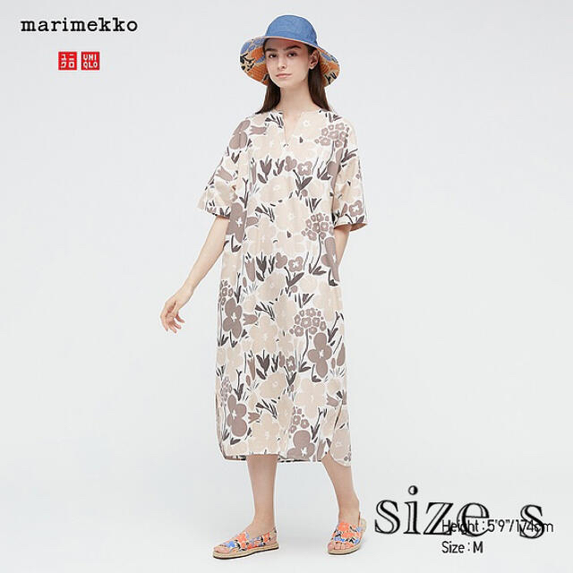 marimekko(マリメッコ)の🟤⚪️UNIQLO✖️marimekko 2021ss🟤⚪️ レディースのワンピース(ひざ丈ワンピース)の商品写真