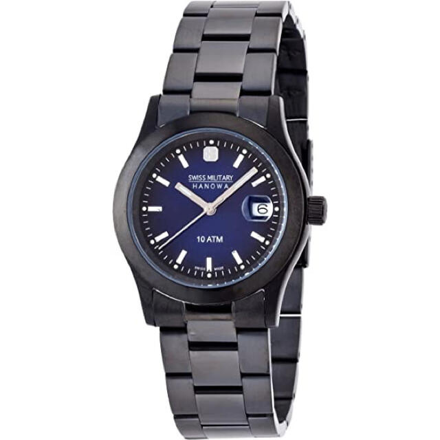 新版  - MILITARY SWISS スイスミリタリー メンズ ML186 エレガント・ブラック BLACK 腕時計 腕時計(アナログ)