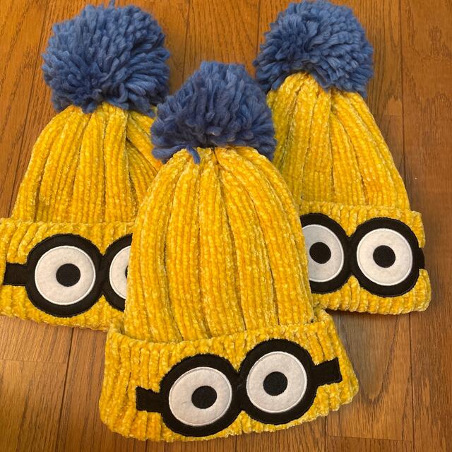 USJ(ユニバーサルスタジオジャパン)のミニオン　ニット帽　minion レディースの帽子(ニット帽/ビーニー)の商品写真