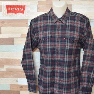 リーバイス(Levi's)の【LEVI'S】 美品 リーバイス ダークグレーチェック柄長袖シャツ サイズS(シャツ)