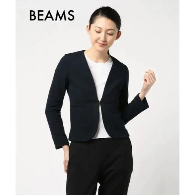 BEAMS(ビームス)のBEAMS テーラードノーカラージャケット レディースのジャケット/アウター(ノーカラージャケット)の商品写真