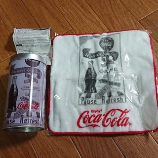 コカコーラ(コカ・コーラ)のコカ・コーラ 缶入り プチタオル　(１)(ノベルティグッズ)