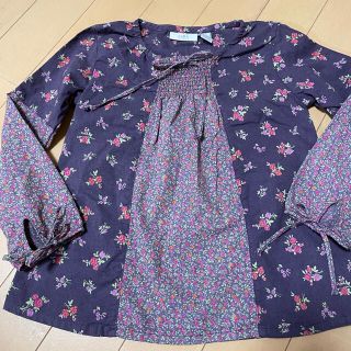 ザラキッズ(ZARA KIDS)のZARA パープル花柄ブラウス　97〜104cm (ブラウス)