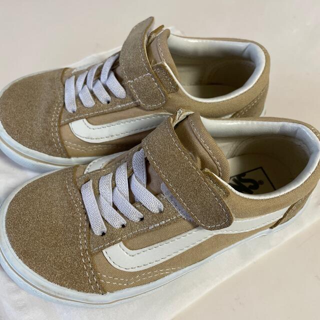 vans 17センチ　ベージュ キッズ/ベビー/マタニティのキッズ靴/シューズ(15cm~)(スニーカー)の商品写真